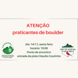 Conversa com praticantes de boulder