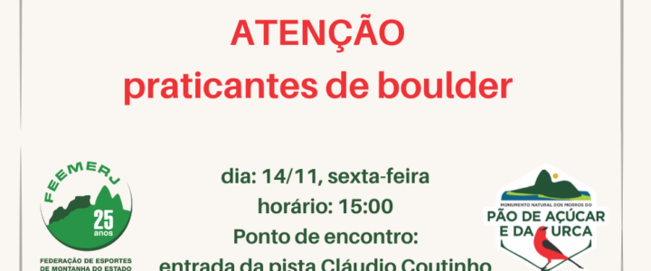 Conversa com praticantes de boulder