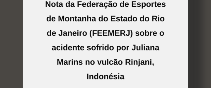 Nota sobre o acidente de Juliana Marins