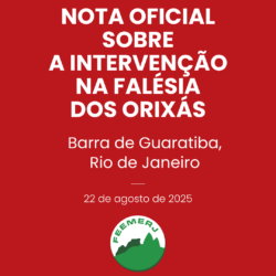 Nota Oficial sobre a intervenção na Falésia dos Orixás, Barra de Guaratiba, Rio de Janeiro