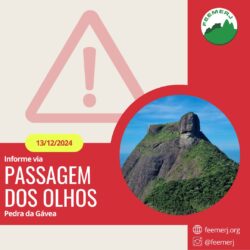 Manutenção na via “Passagem dos Olhos”, Pedra da Gávea